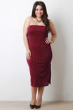 Plus Size Vertical Tube Bandage Dress