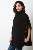 Knitted Turtle Neck Poncho