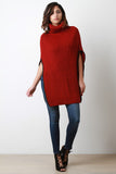 Knitted Turtle Neck Poncho