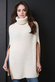 Knitted Turtle Neck Poncho
