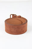 Simple Vegan Suede Wide Belt