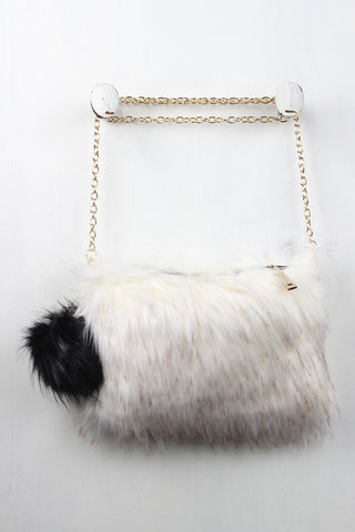 Shaggy Faux Fur Clutch