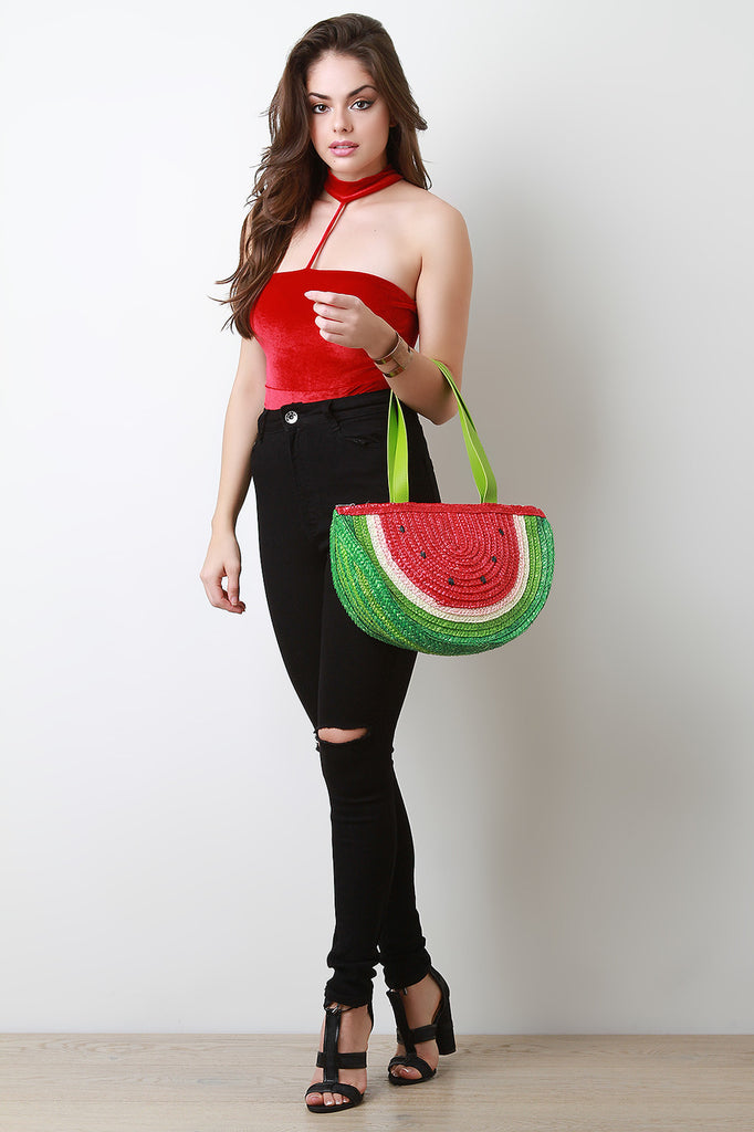 Watermelon Slice Straw Bag