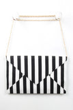Striped Envelope Clutch