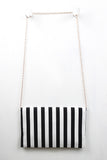 Striped Envelope Clutch