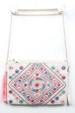 Colorful Embroidered Clutch