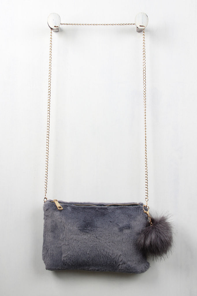 Faux Fur Keychain Clutch