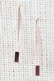 Solid Rectangle Bar Drop Earrings