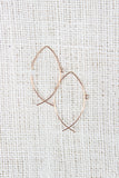 Faux Gem Flat Upside Down Thin Hoops