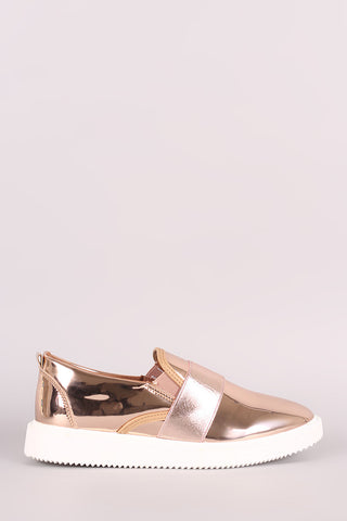 Liliana Patent Slip On Lug Sole Loafer Sneaker