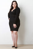 Laced At The Waist Long Sleeve Dress