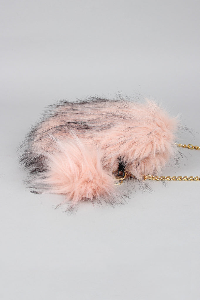Two-Tone Faux Fur Bag