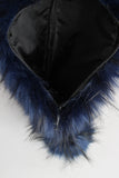 Two-Tone Faux Fur Keychain Clutch