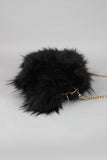 Two-Tone Faux Fur Keychain Clutch