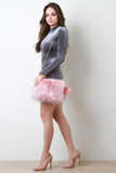 Two-Tone Faux Fur Keychain Clutch