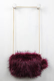 Two-Tone Faux Fur Keychain Clutch