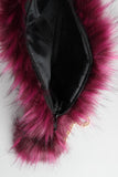Two-Tone Faux Fur Keychain Clutch
