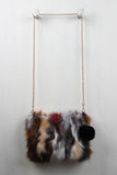 Multi-Colored Faux Fur Clutch