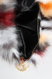 Multi-Colored Faux Fur Clutch