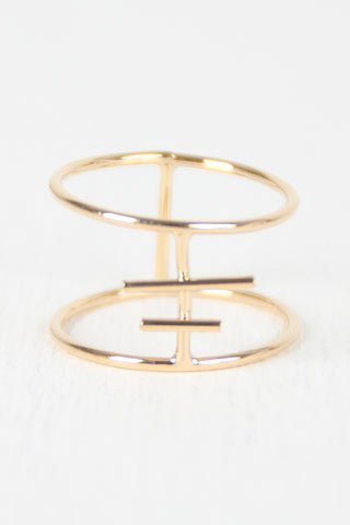 Double Band Parallel Bar Ring