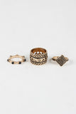 Lucky Seven Wide Etched Rings