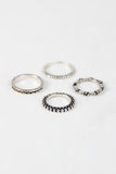 Lucky Seven Wide Etched Rings