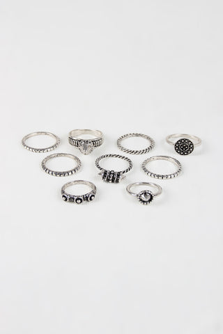 Rope Etched Multi Rings