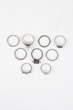 Rope Etched Multi Rings