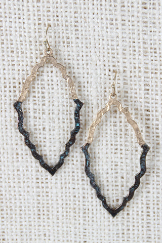 Hammered Tear Drop Earrings