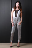 Metallic Accordion Jogger Pants