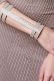 Rhinestone Long Cuff Bracelet