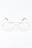 Wire Aviator Clear Lens Glasses