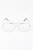 Wire Aviator Clear Lens Glasses