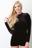 Long Sleeves Velvet Romper
