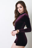 Long Sleeves Velvet Romper