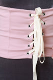 Corset Lace Up Zipper Back Belt