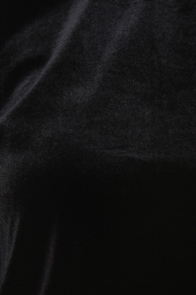 Smooth Velvet Cutout Long Sleeve Top