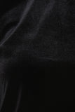 Smooth Velvet Cutout Long Sleeve Top