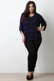 Plaid Corset Lace Up Top