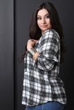 Plaid Corset Lace Up Top