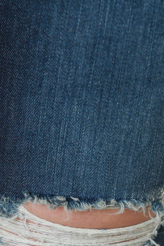 Dark Wash Distressed Skinny Jeans