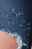 Dark Wash Distressed Accent Jeans