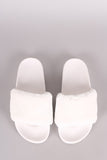 Faux Fur Open Toe Slide Sandal