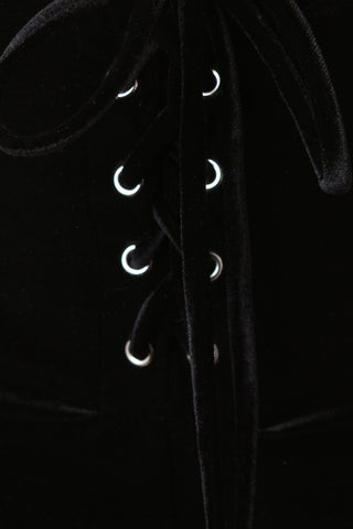 Velvet Corset Lace Up Shorts