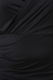 Sleeveless Surplice V-Neck Cowl Back Dress