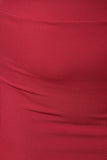Solid Stretchy Midi Pencil Skirt