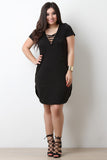 Ladder Yoke Distressed Dress
