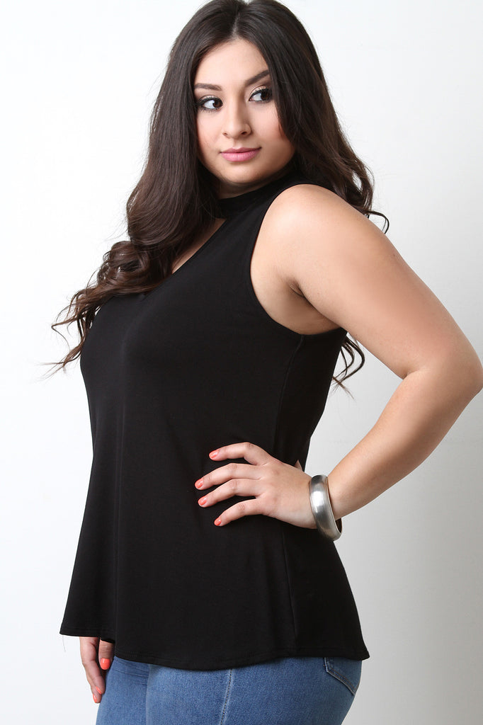 Keyhole Shift Top
