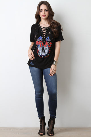 Distressed Chicks Never Die Graphic Tee