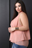 Sleeveless Textured Chiffon Flowy Top